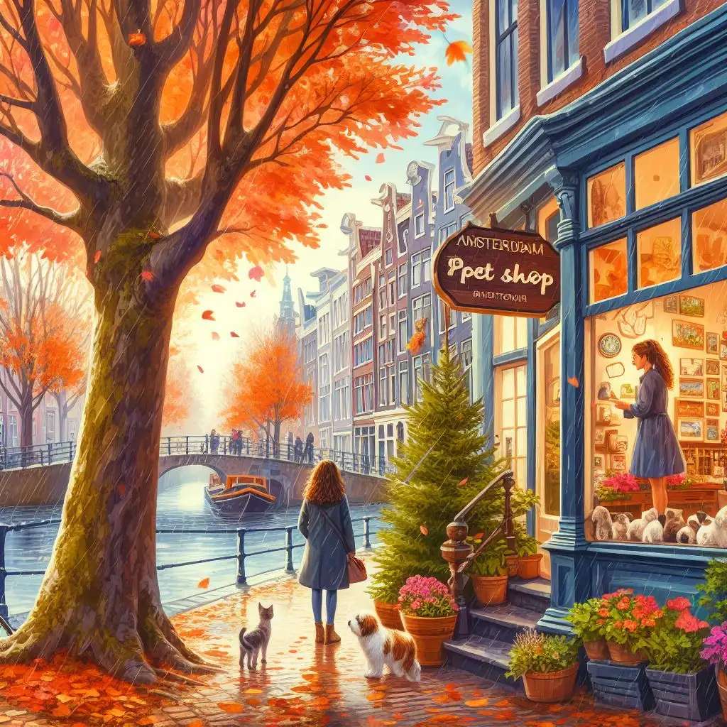 Una scena dei canali di Amsterdam puzzle online