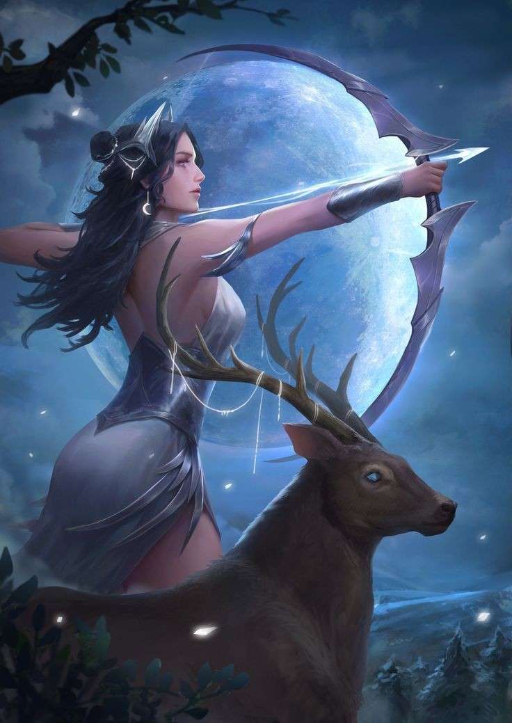 Богиня Місяця Артеміда пазл онлайн
