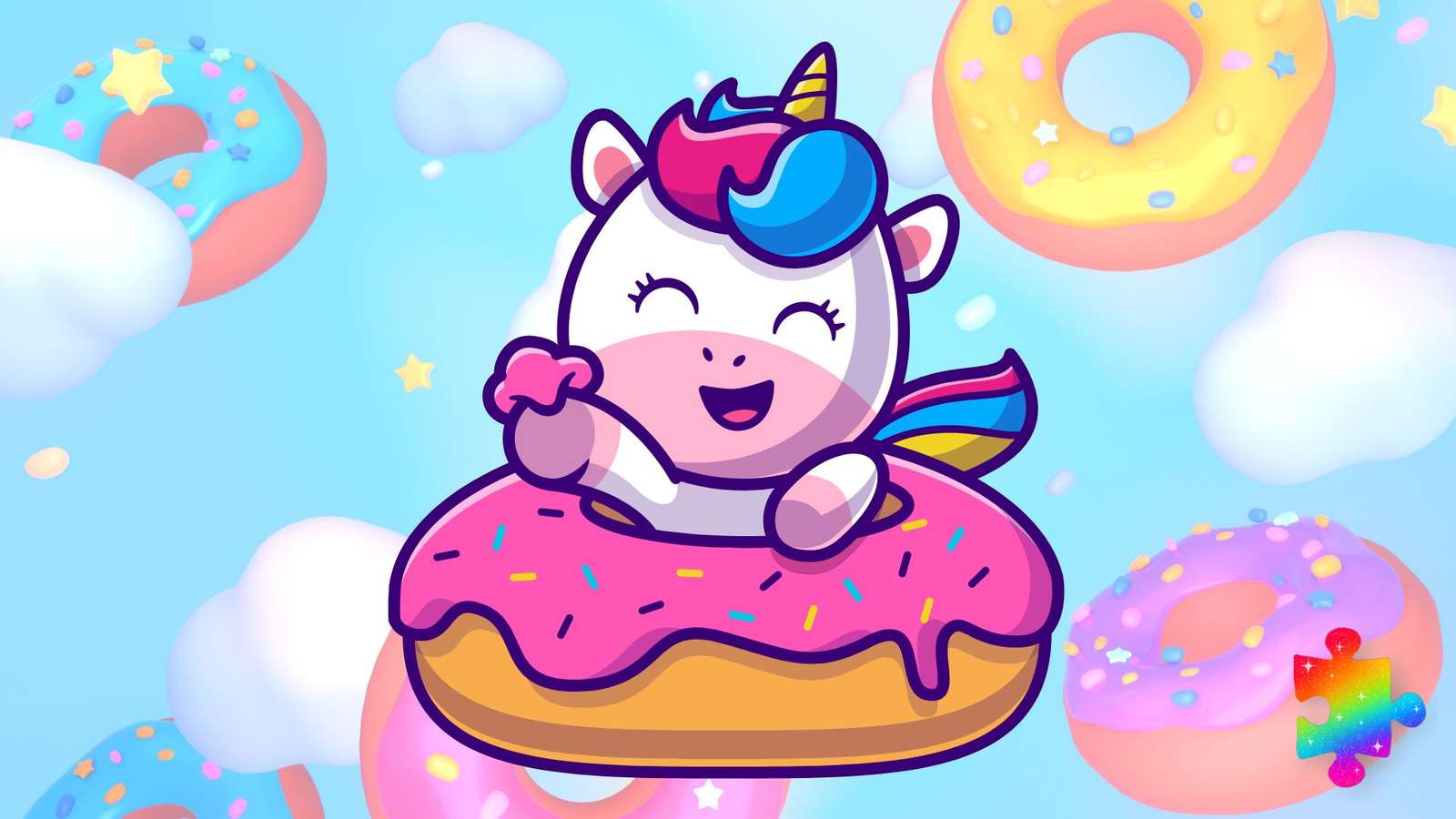 Donuts De Unicornio rompecabezas en línea
