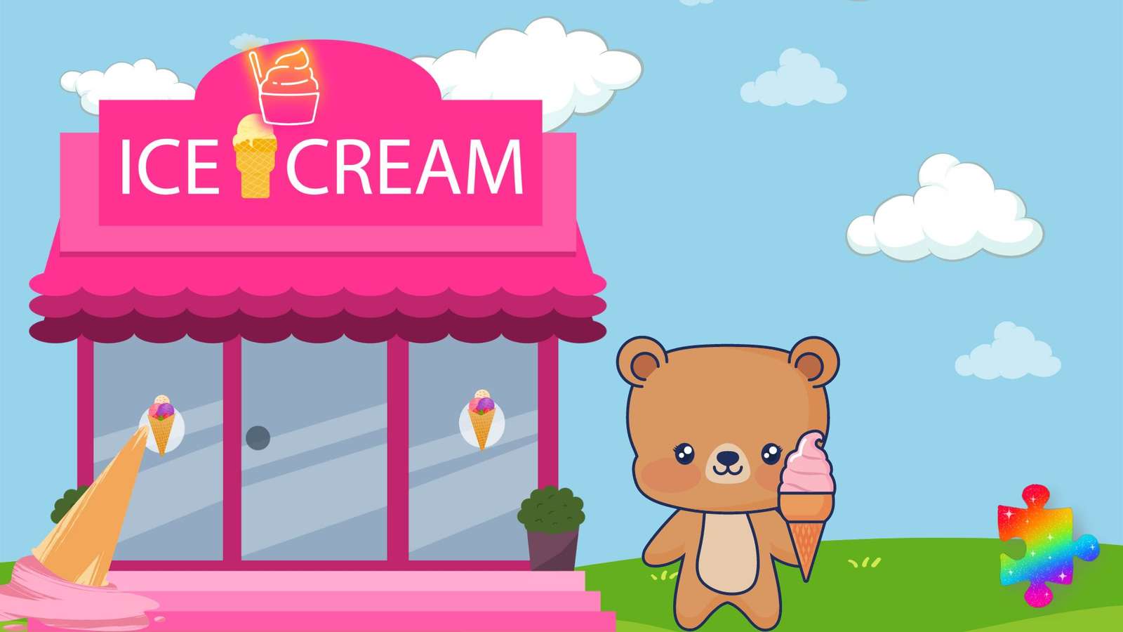 Ours à la crème glacée puzzle en ligne