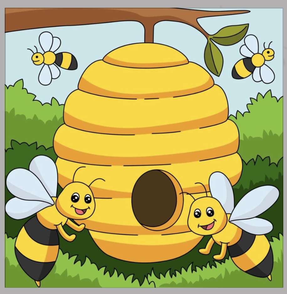abeille et champ puzzle en ligne