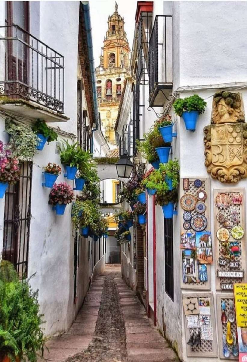 Une rue de Cordoue - Espagne puzzle en ligne