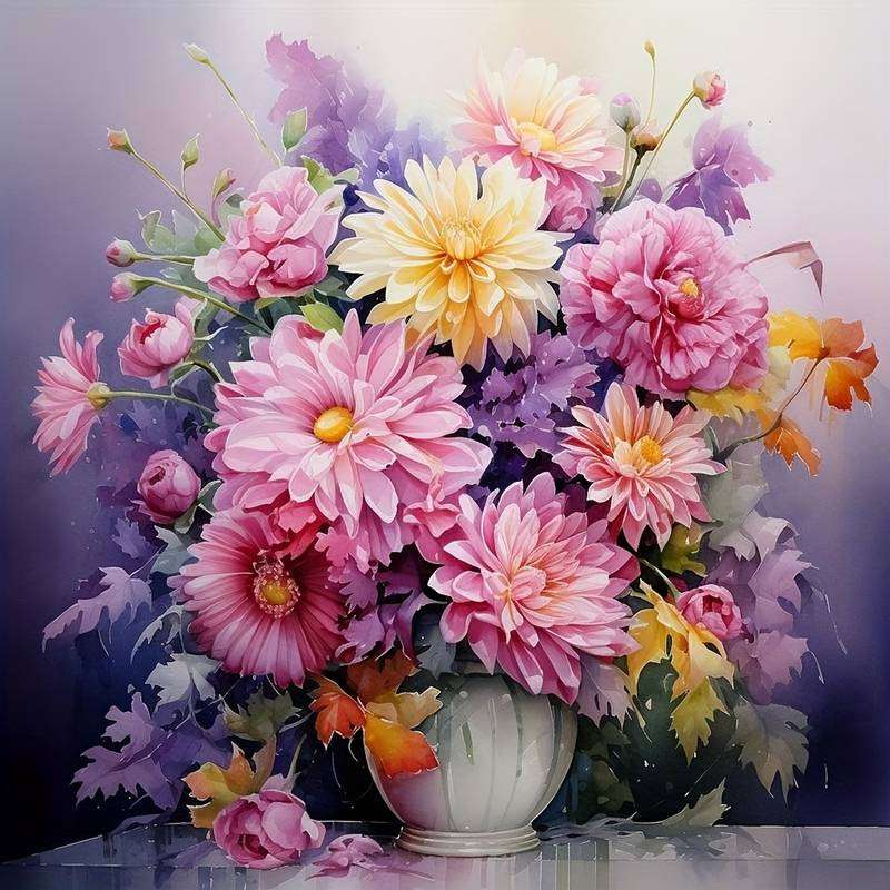 романтический букет цветов пазл онлайн