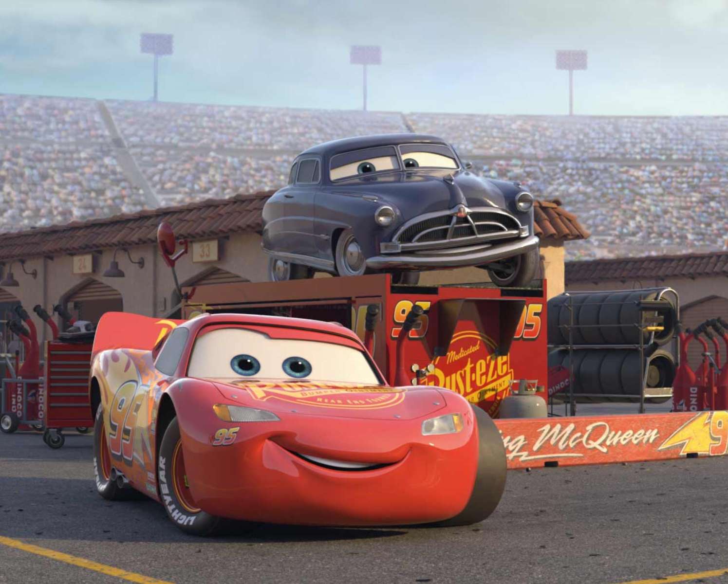 Lightning McQueen και Doc Hudson παζλ online