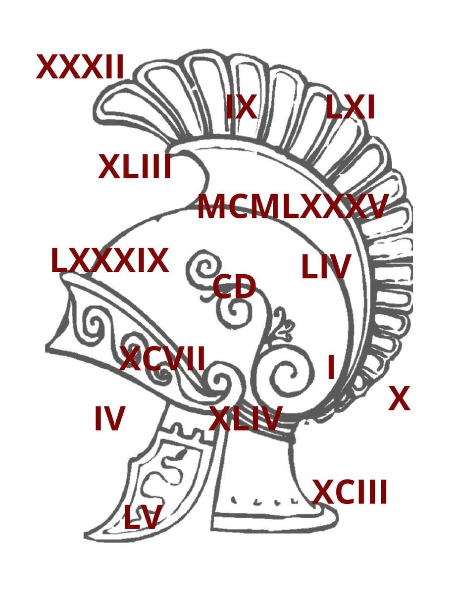 Chiffres romains puzzle en ligne