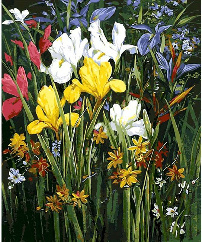 meadow with irises online puzzle