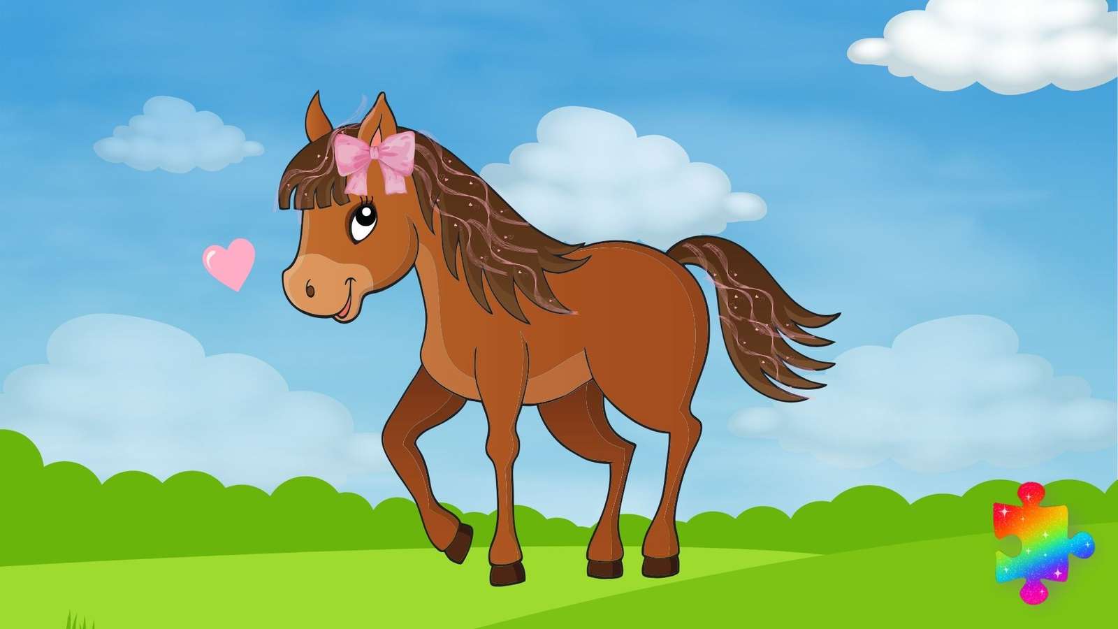 Cavallo carino puzzle online