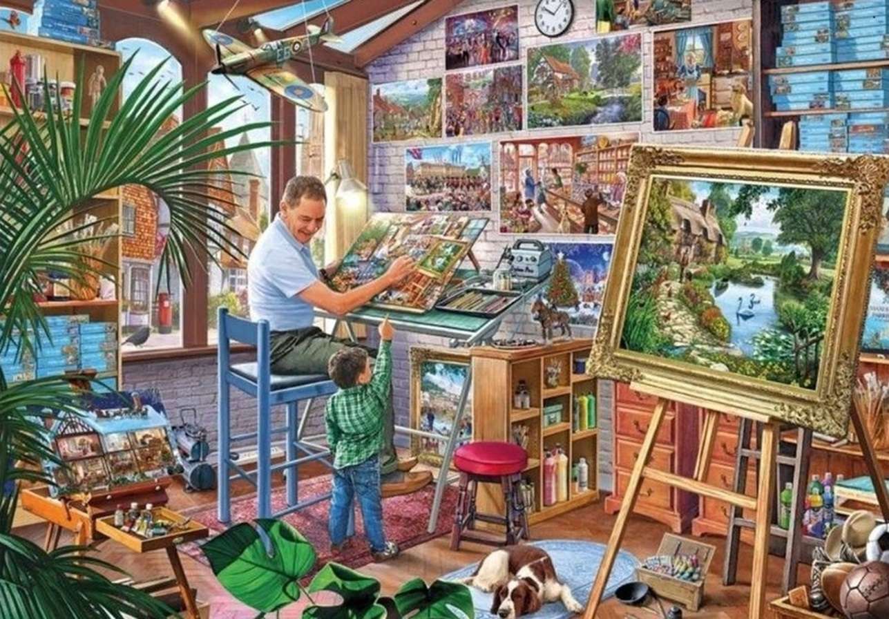 In the painter's studio jigsaw puzzle online
