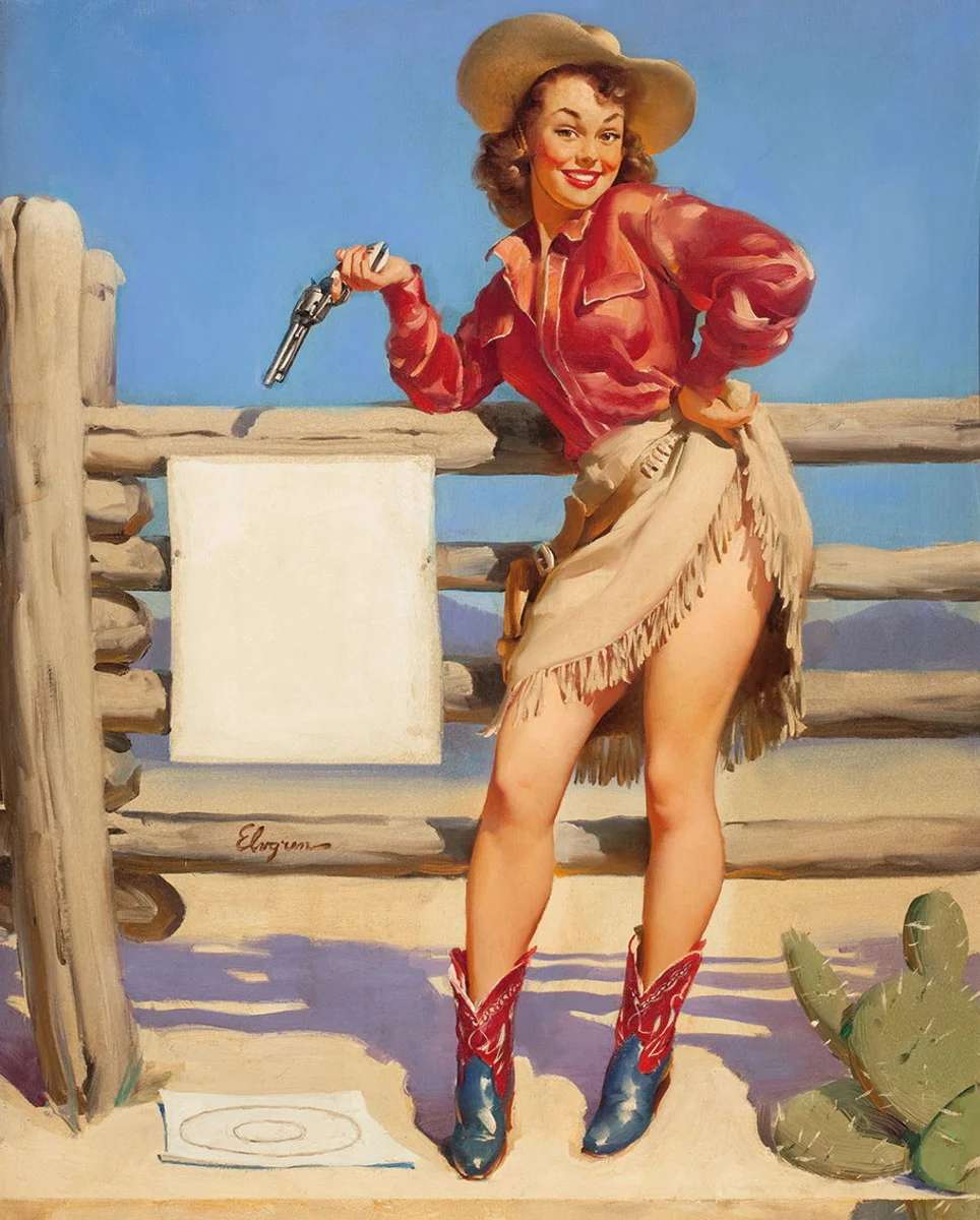 PIN UP - COUNTRY GIRL. Online-Puzzle