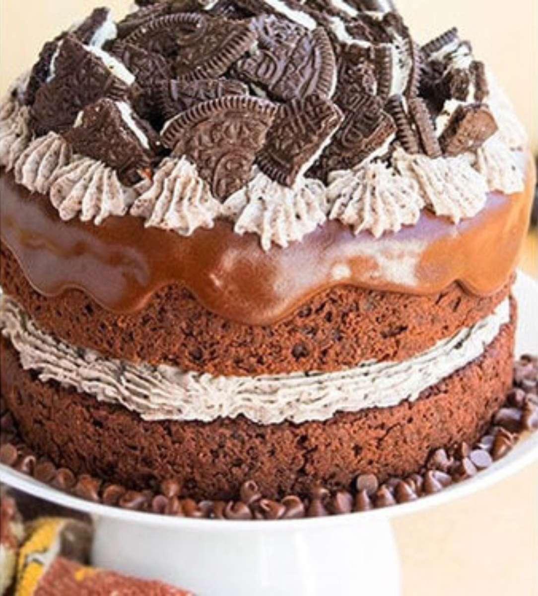 Rețetă ușoară de tort cu ciocolată Oreo jigsaw puzzle online