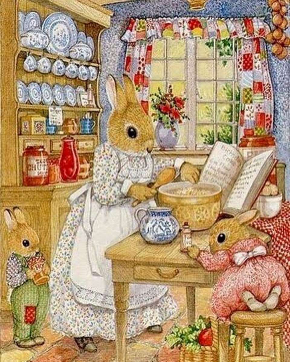 vaříme s králičí rodinou skládačky online
