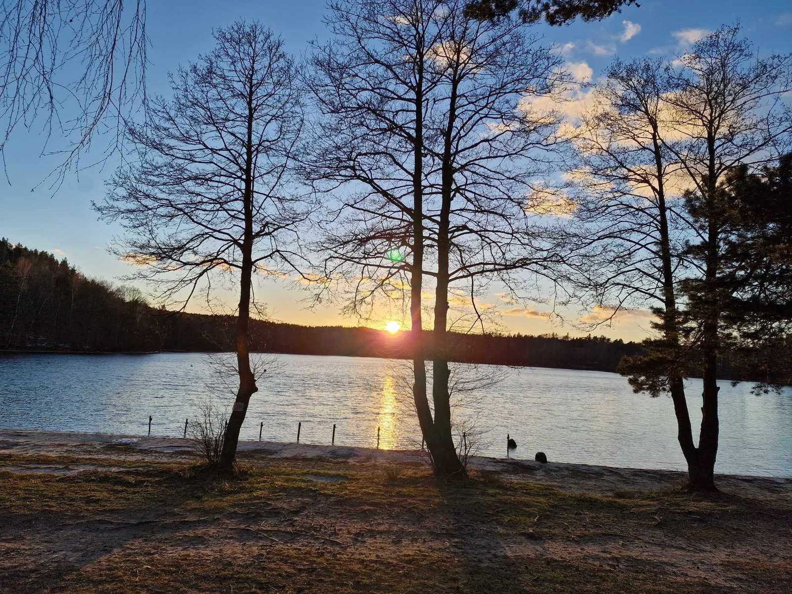 Solnedgång Bieszkowice pussel på nätet