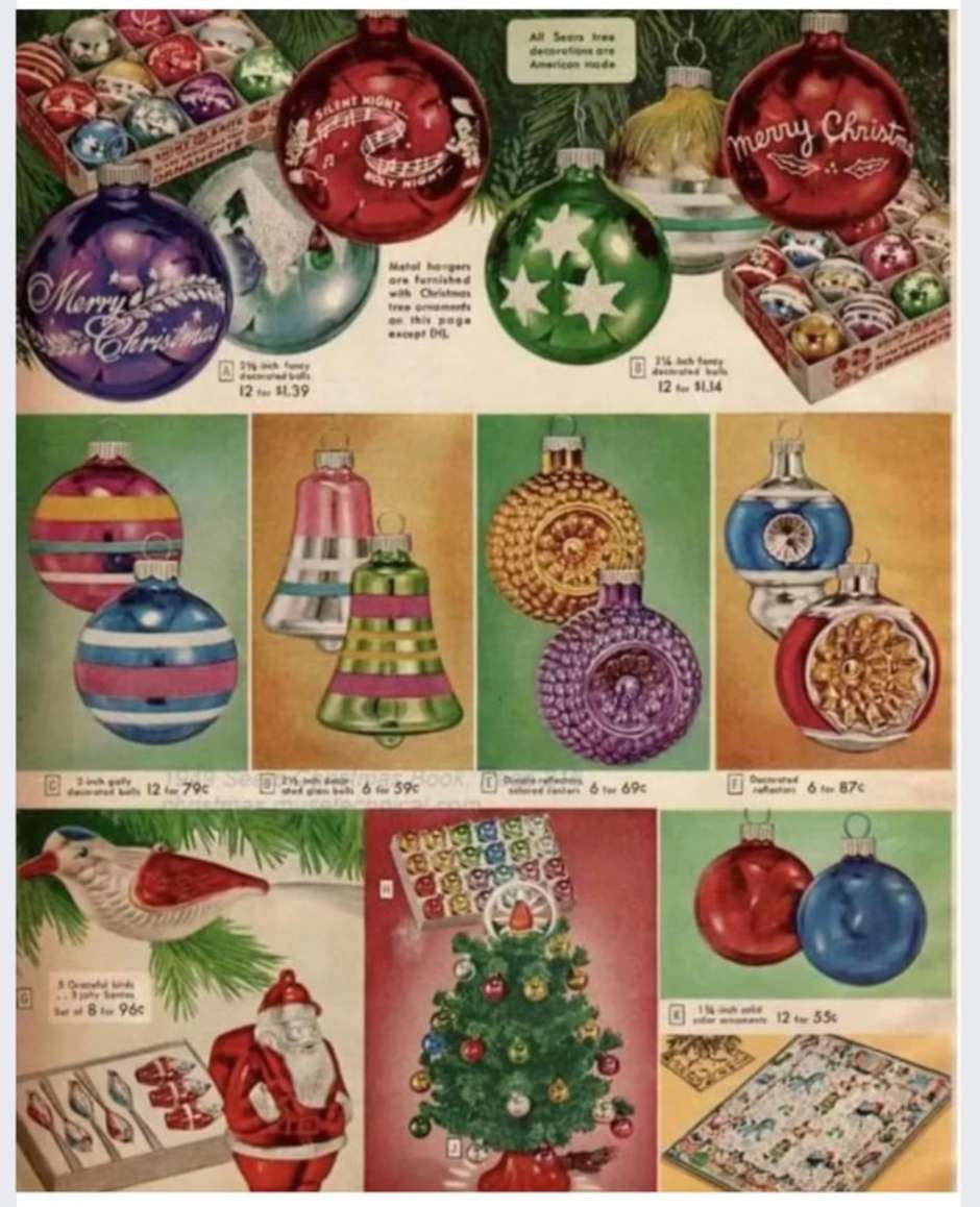 Ornamente de Crăciun de vânzare jigsaw puzzle online
