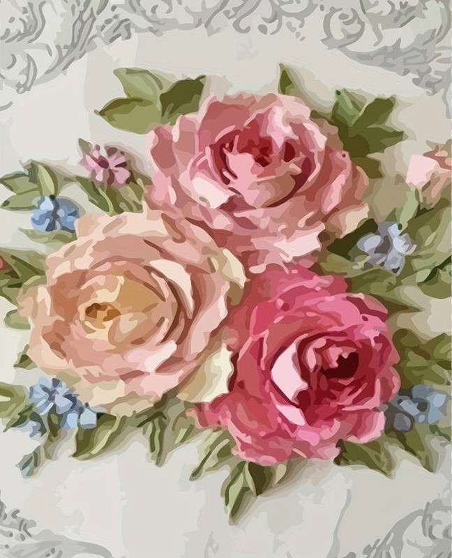 painted roses online puzzle