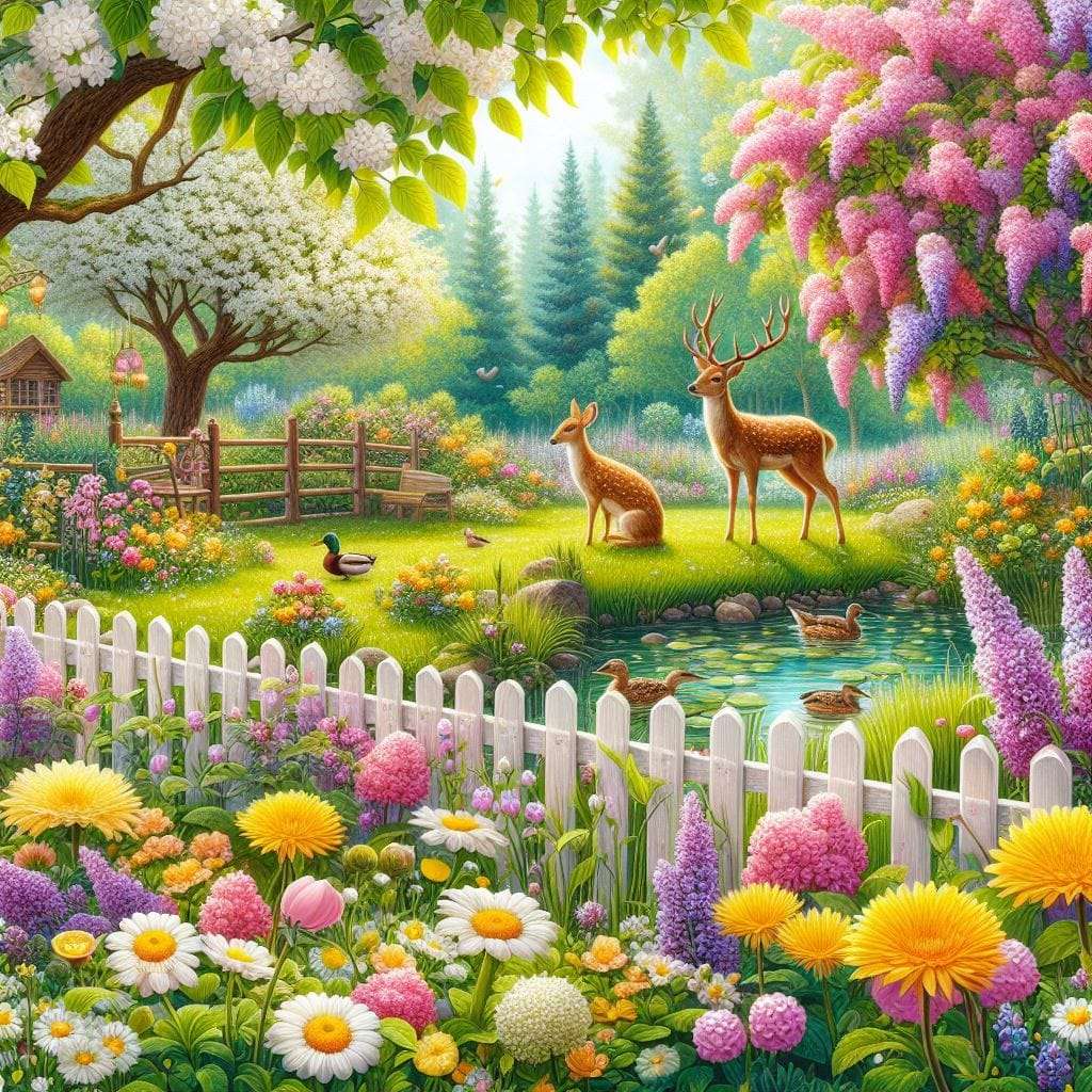 O grădină vibrantă puzzle online