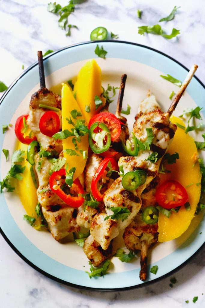 Grilled Chicken with Mango Slices online puzzle