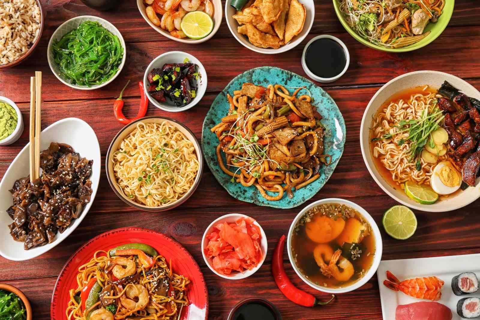 Kinesisk mat pussel på nätet