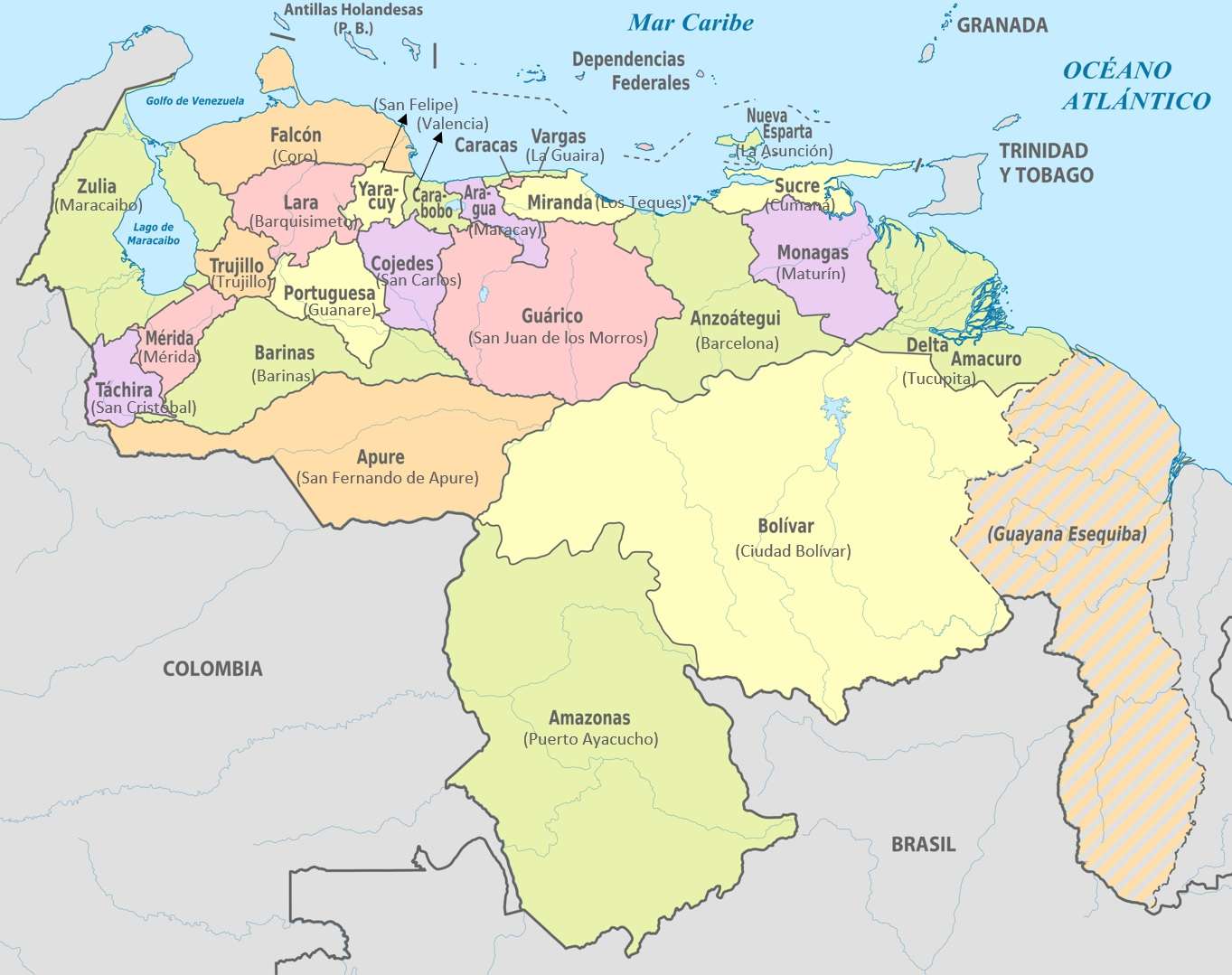 VENEZUELA-KARTE Puzzlespiel online