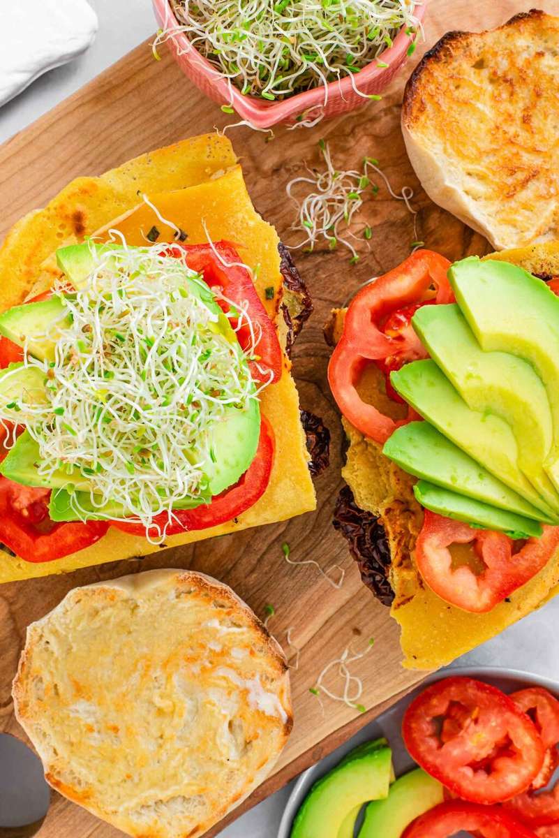 Vegetariánský sendvič skládačky online