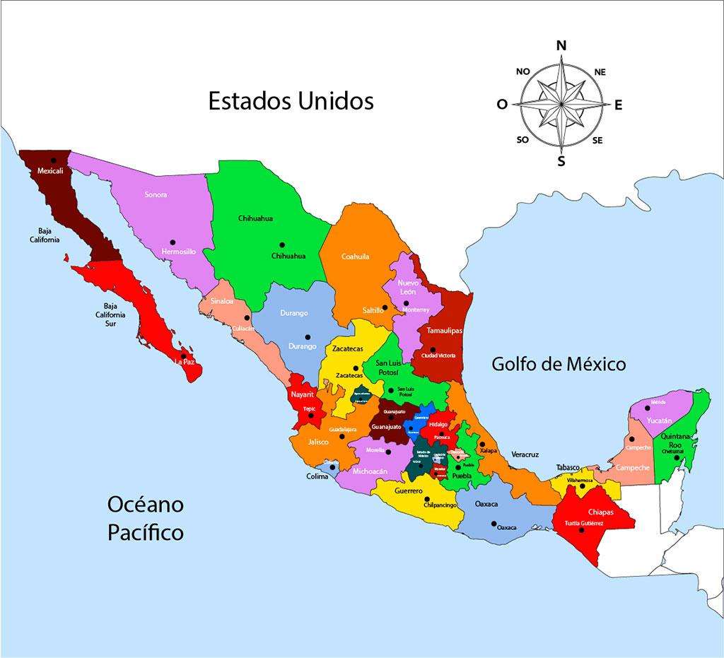puzzle della mappa messicana puzzle online