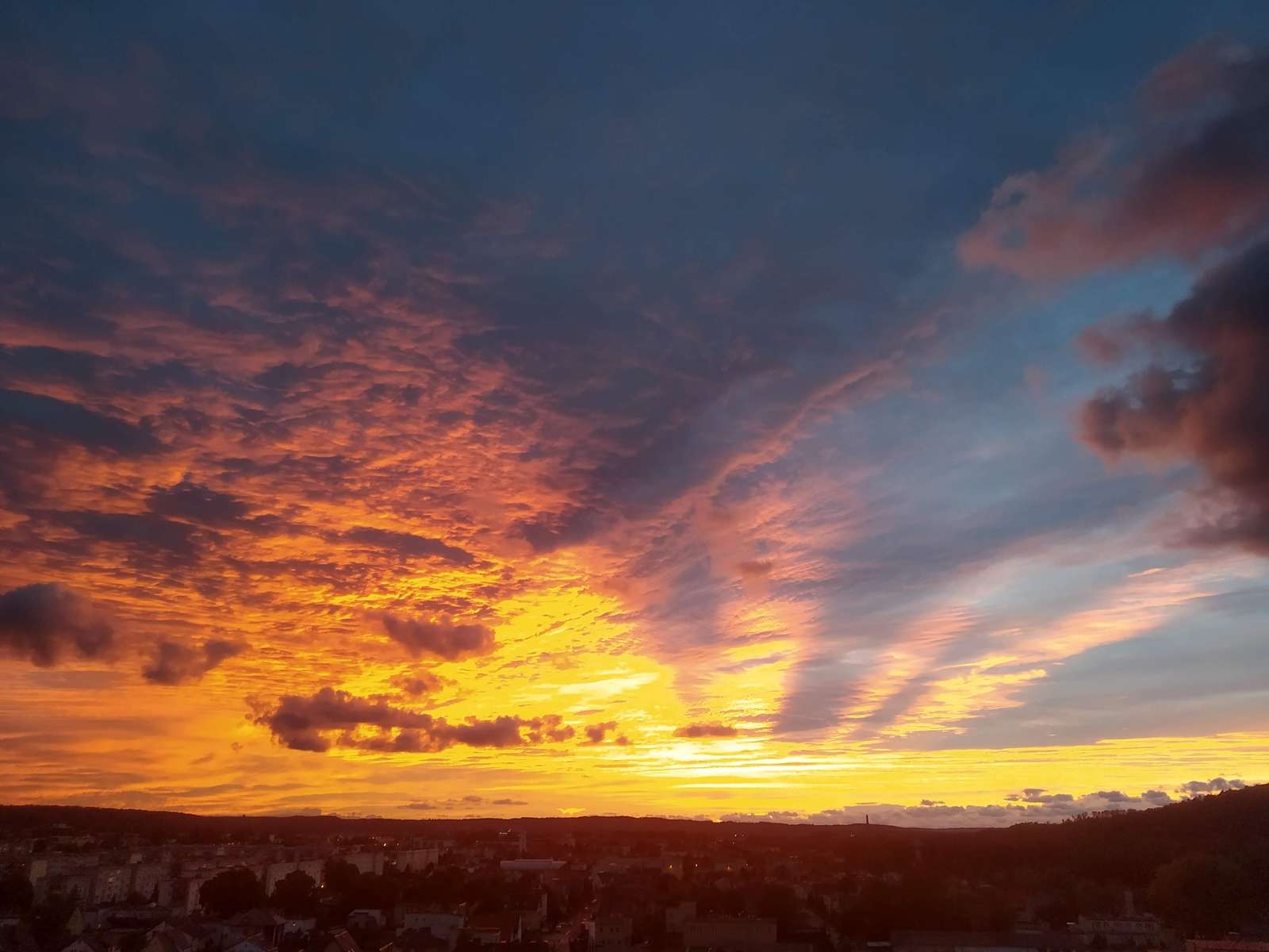 Solnedgången pussel på nätet