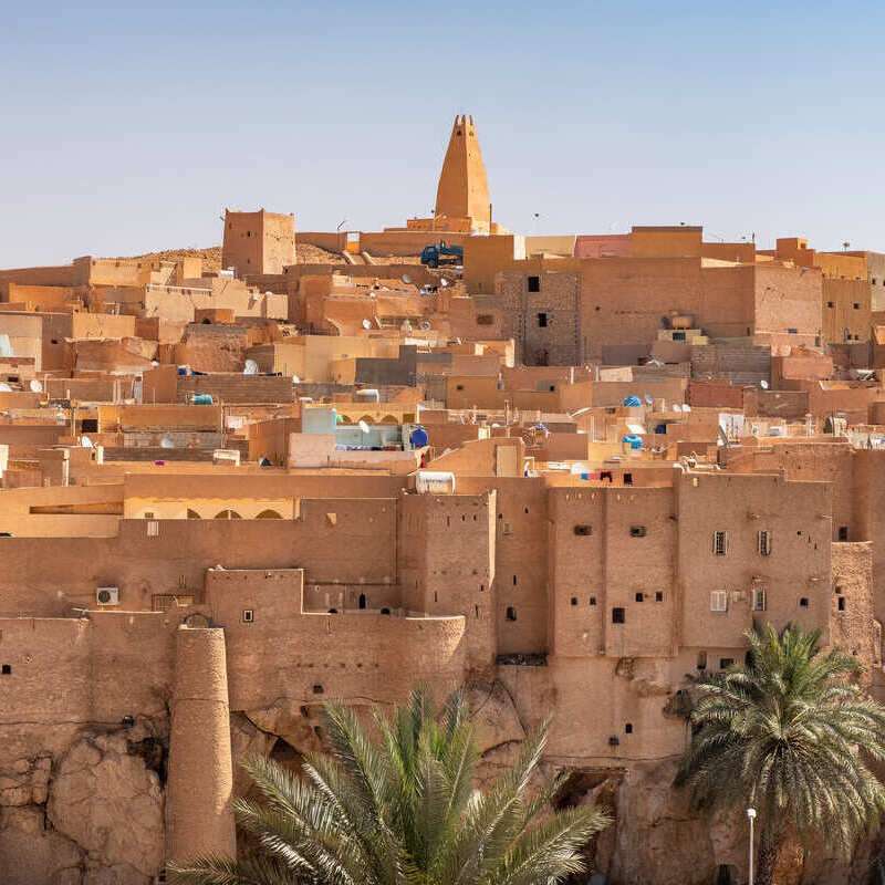 Ghardaia i Algeriet Afrika pussel på nätet