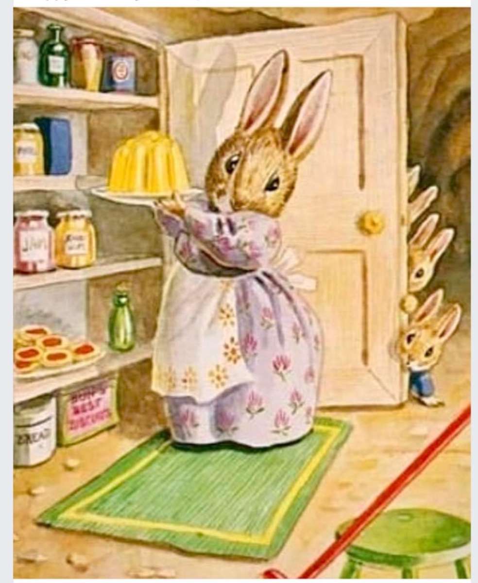 Mamma Bunny Bakes a Cake. jigsaw puzzle online