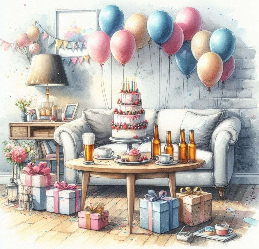 Парти за рожден ден онлайн пъзел