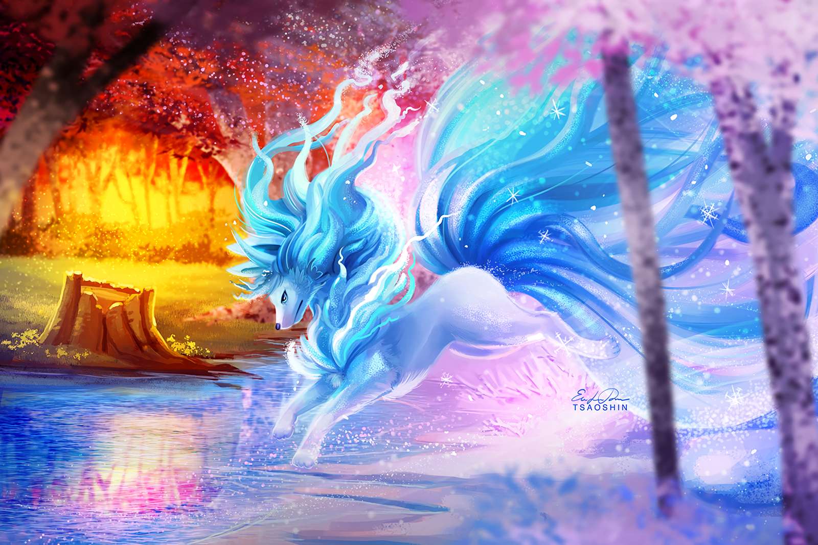 Alolan Ninetales Fond d'écran puzzle en ligne