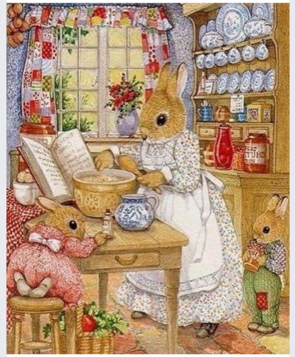 Mamma Mia! It’s another bunny in the kitchen. online puzzle