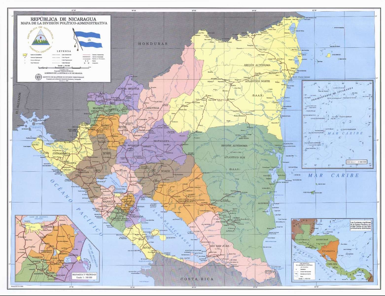 Nicaragua Map online puzzle