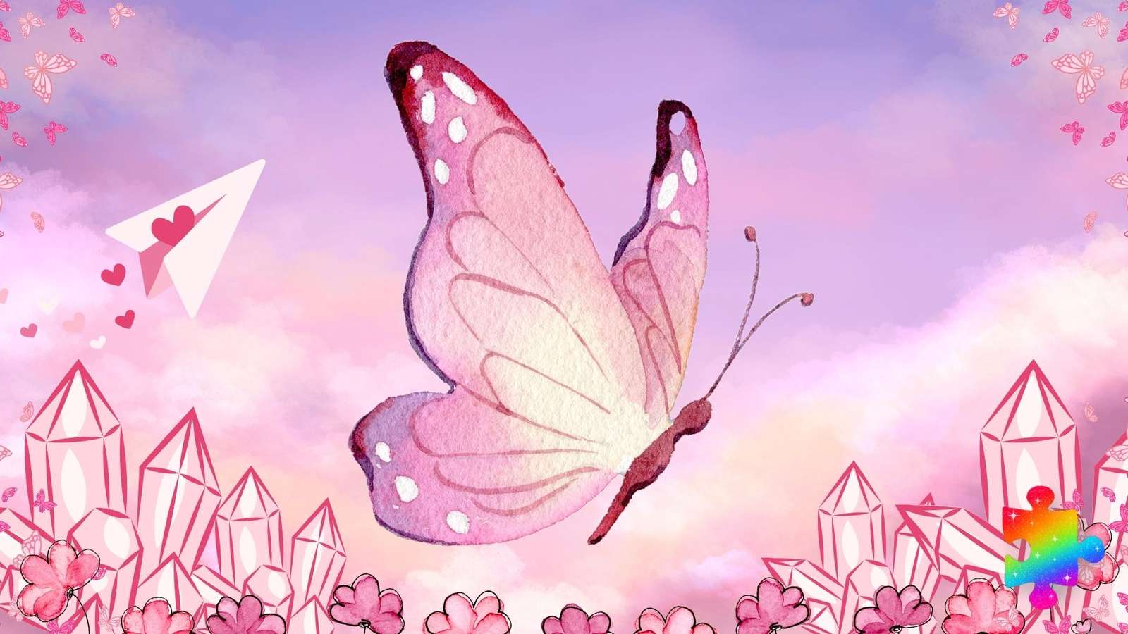 Pink Butterfly online puzzle