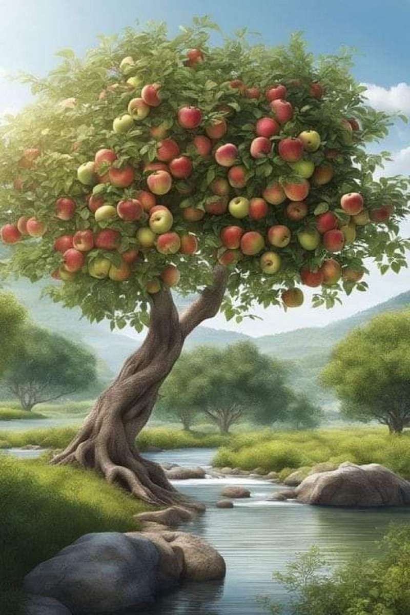 Ein sehr großzügiger Apfelbaum Puzzlespiel online