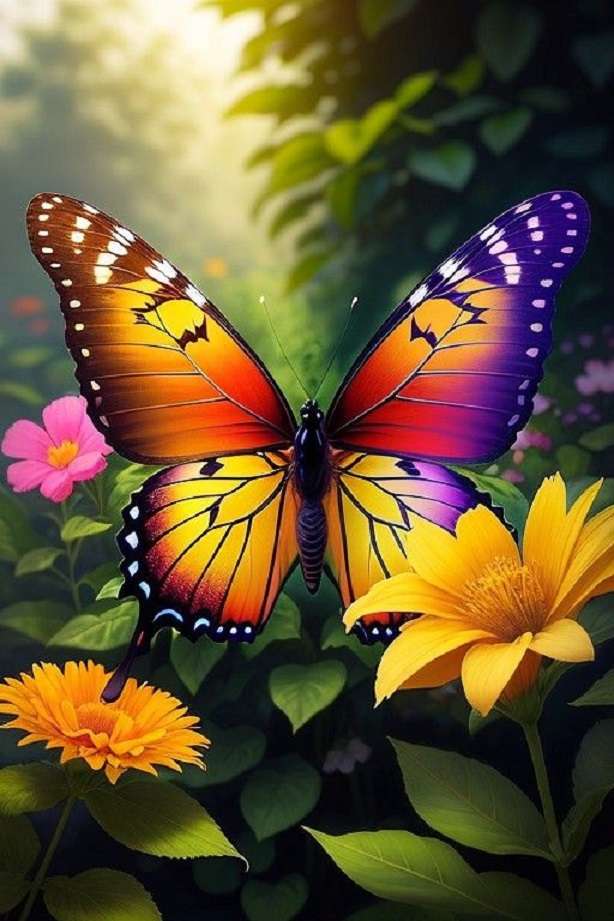 fluture frumos jigsaw puzzle online