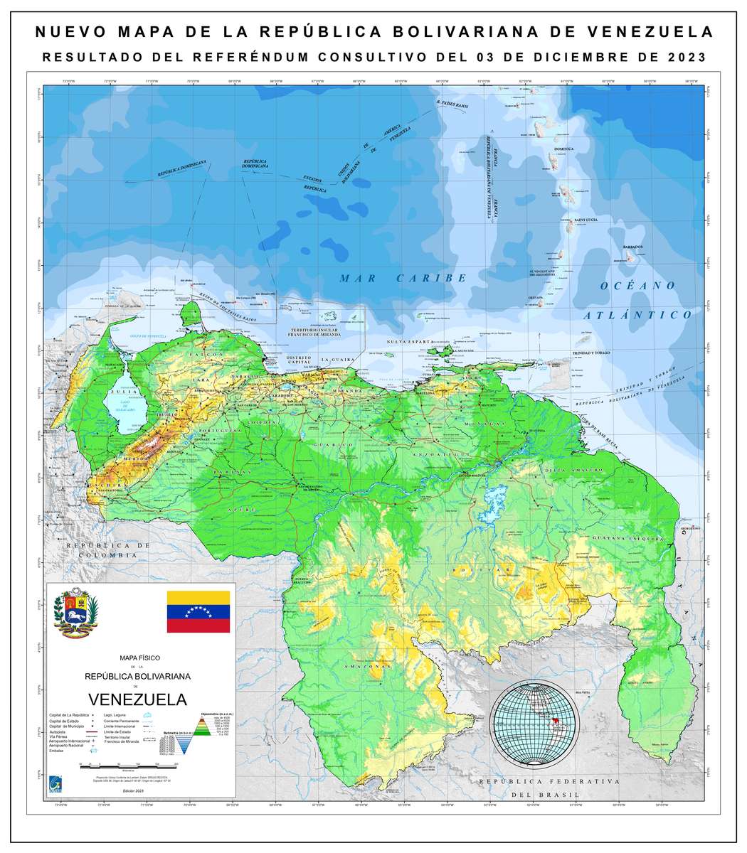 Karta över Venezuela pussel på nätet