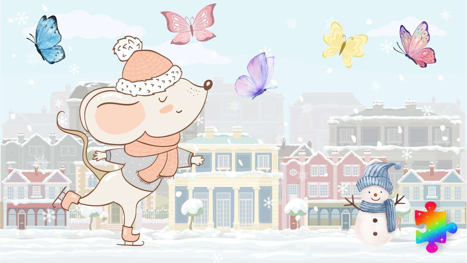 Ice Skating Mouse jigsaw puzzle online
