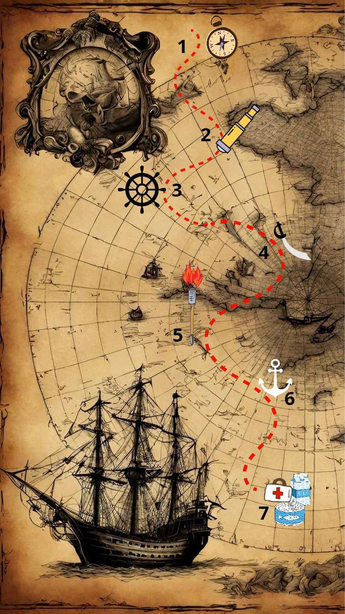 carte des pirates puzzle en ligne