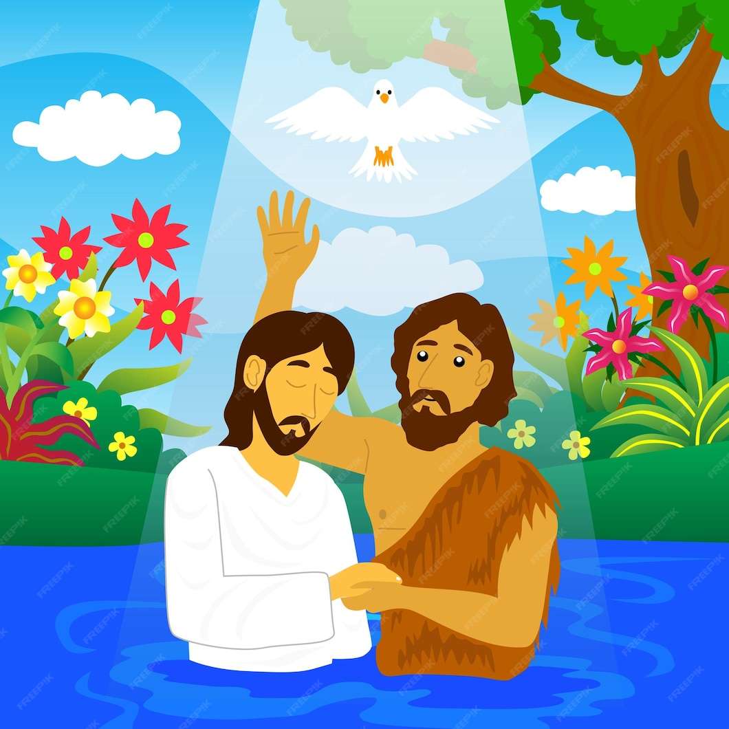 イエスは洗礼を受ける ジグソーパズルオンライン