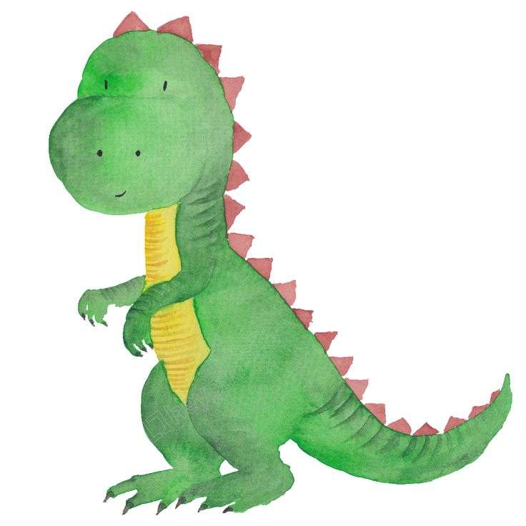 Zelený dinosaurus online puzzle