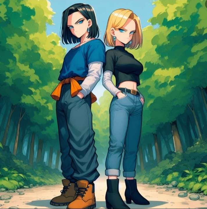 Dragon Ball. Android 17 und 18 Puzzlespiel online