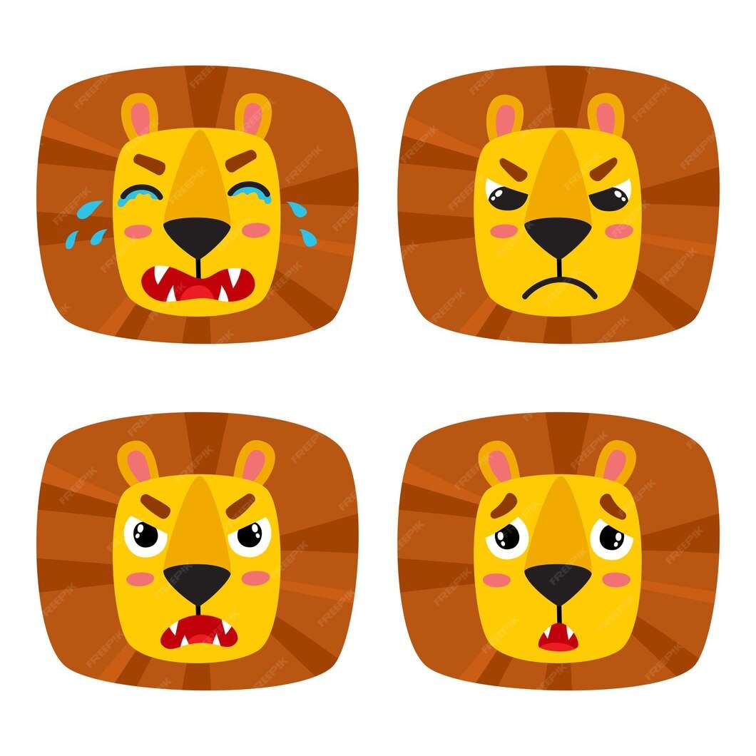 Löwen und Emotionen Online-Puzzle