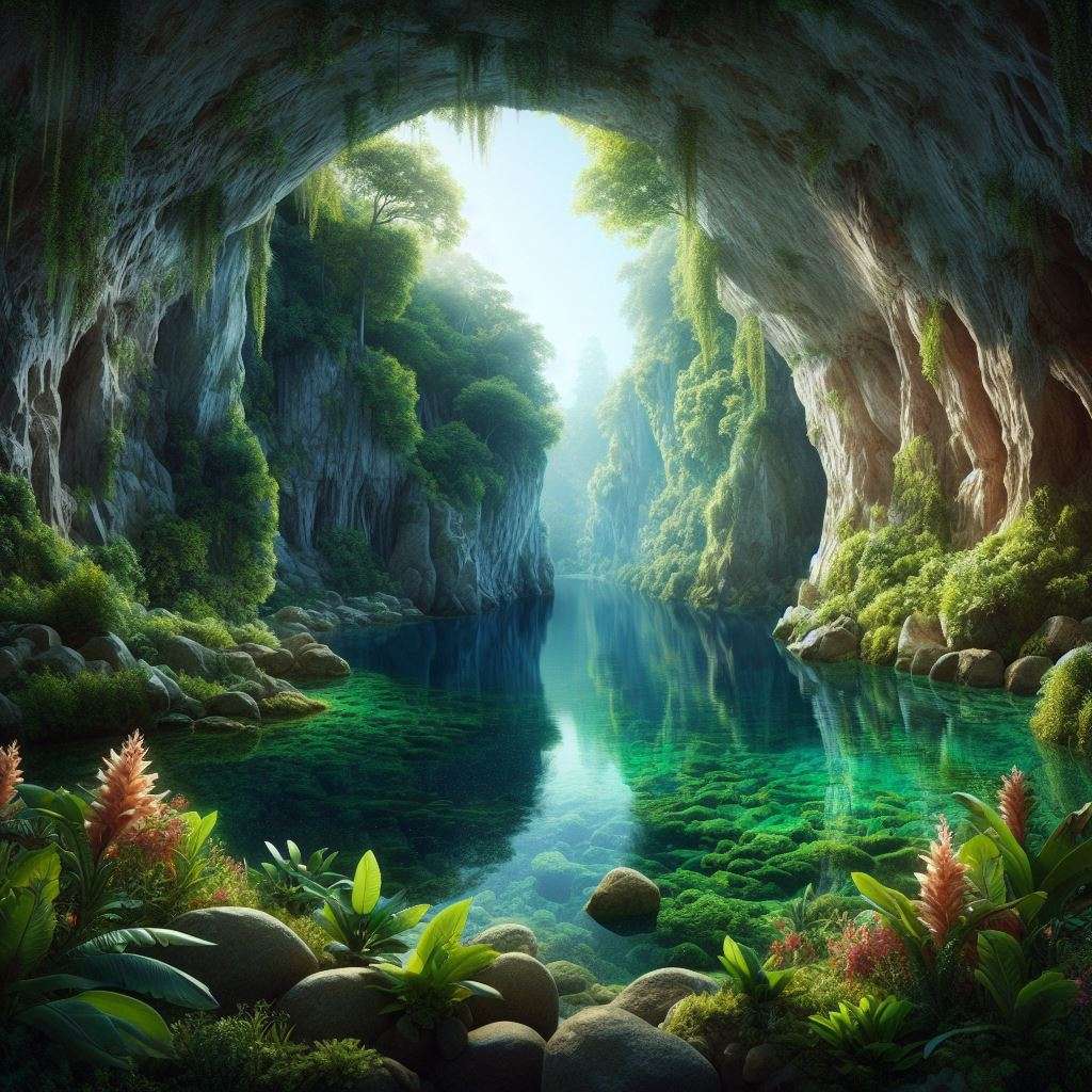 Lago della grotta puzzle online