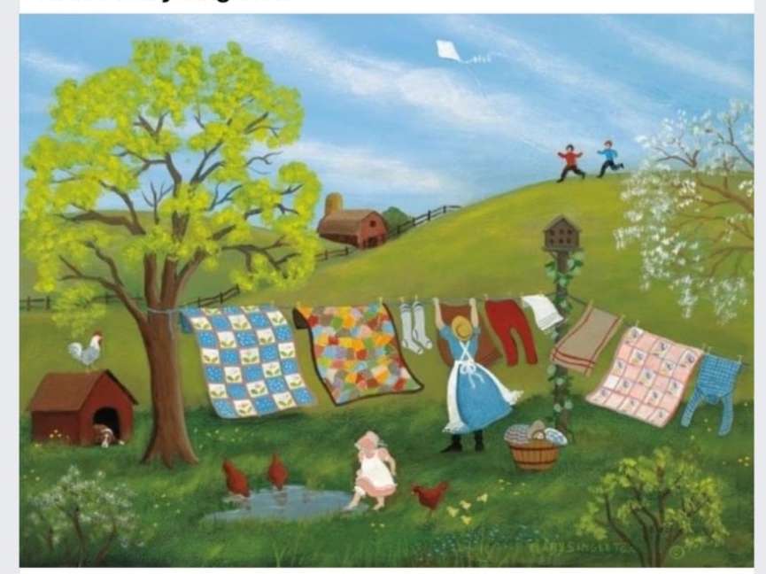 Laundry Day in the Springtime jigsaw puzzle online