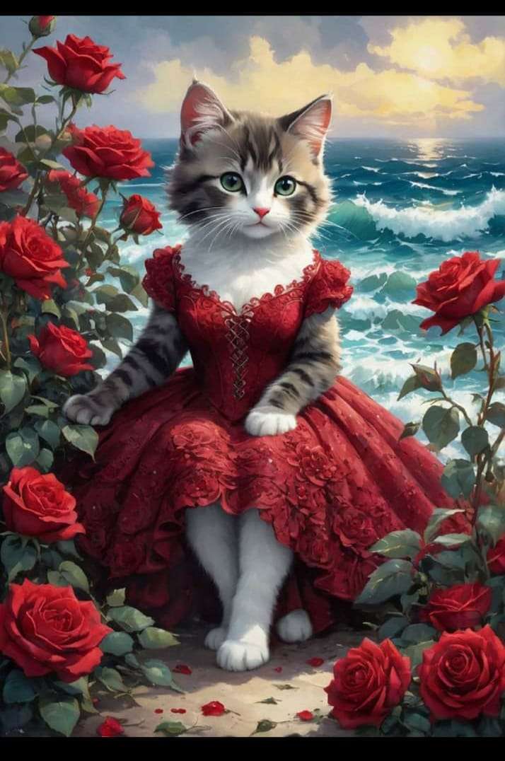 котка в рокля онлайн пъзел