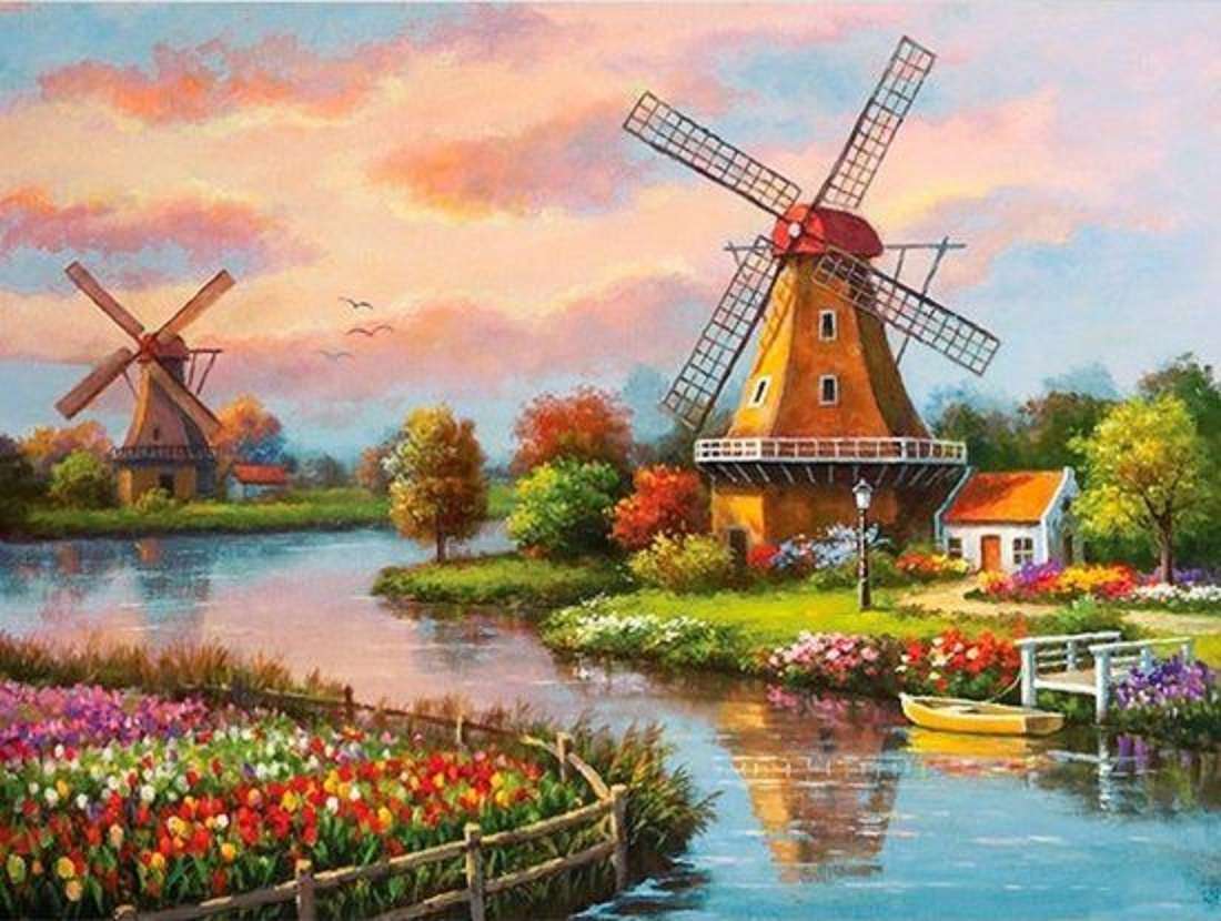 Mühlen in Holland Online-Puzzle