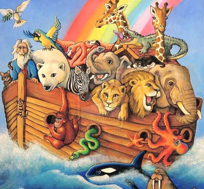 Arche Noah mit Tieren Online-Puzzle