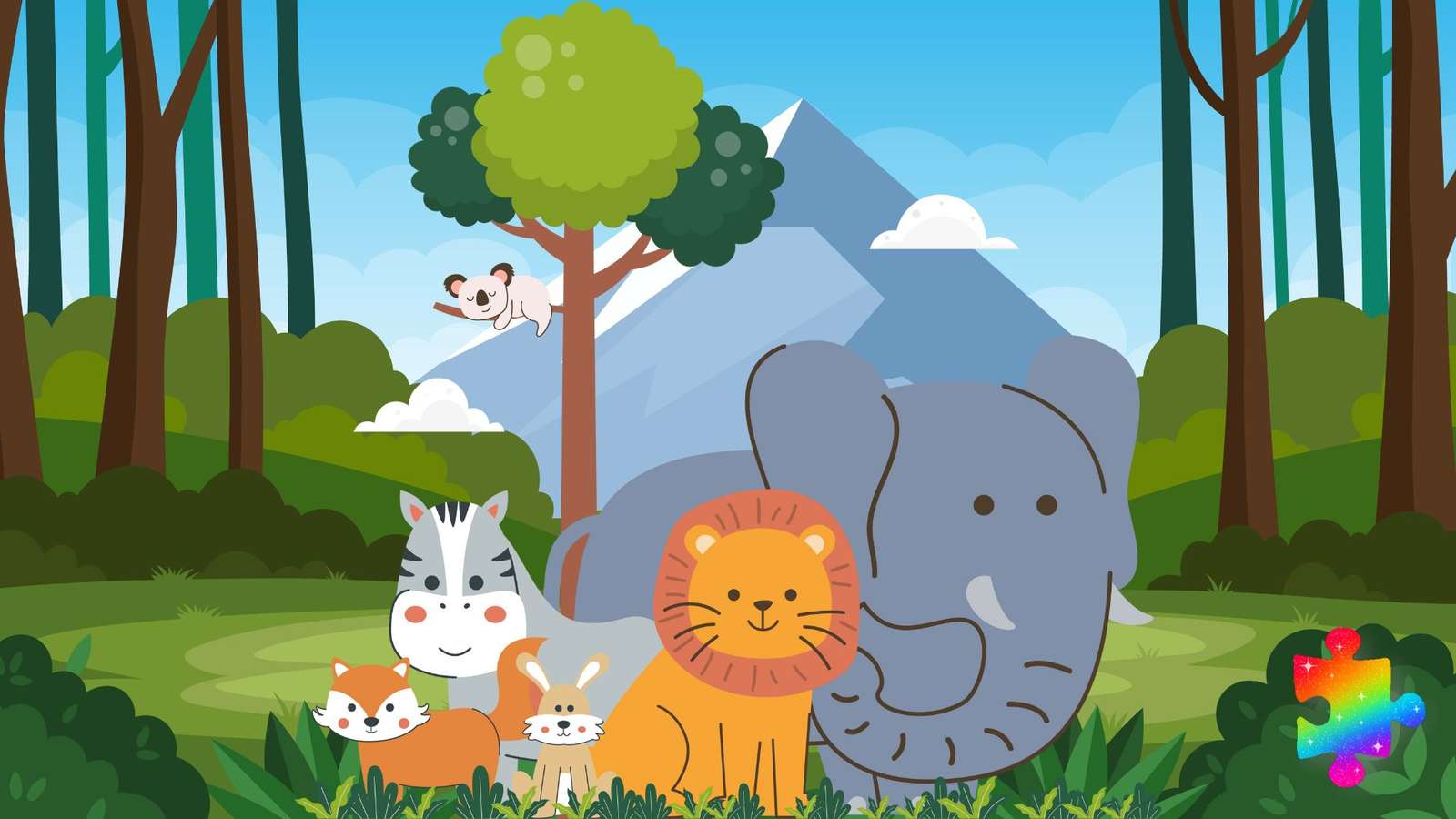 Animali selvaggi puzzle online