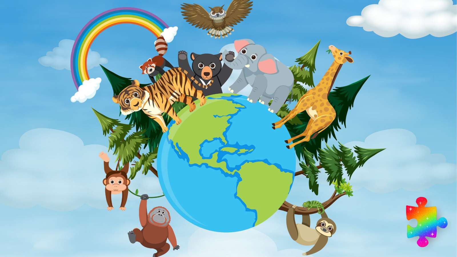 Mundo animal puzzle online