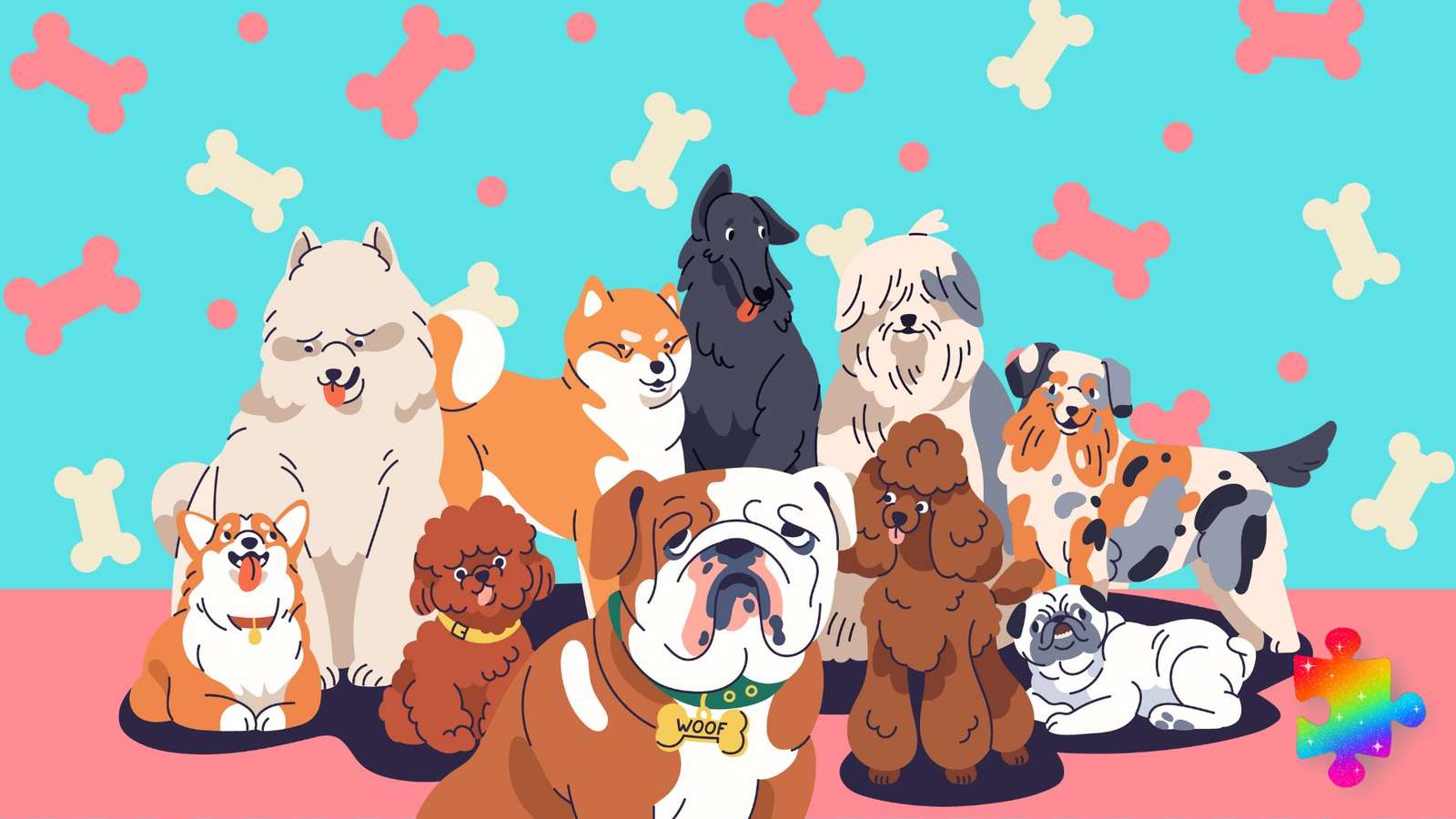 Fun Dogs online puzzle