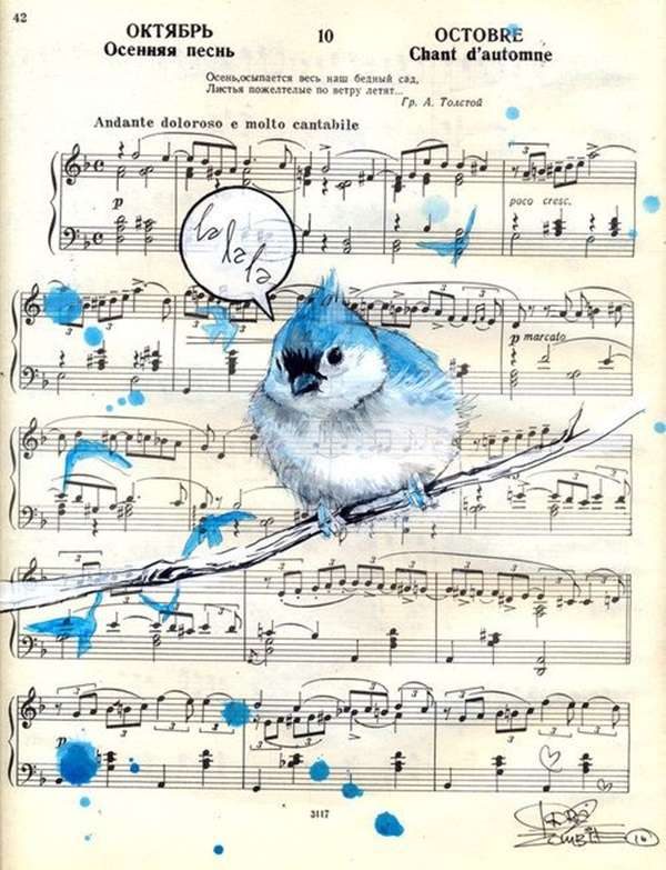 Oiseau bleu, chant d'omne пазл онлайн